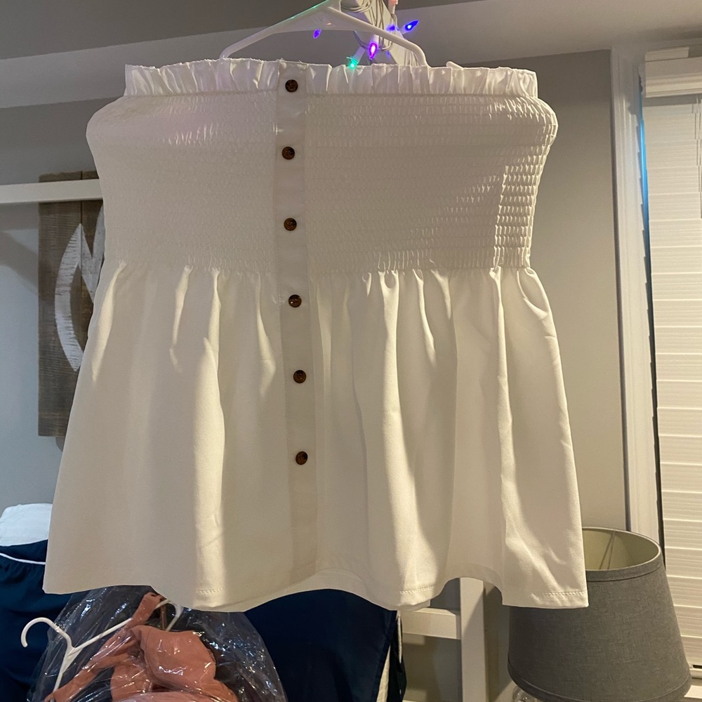 white crop top